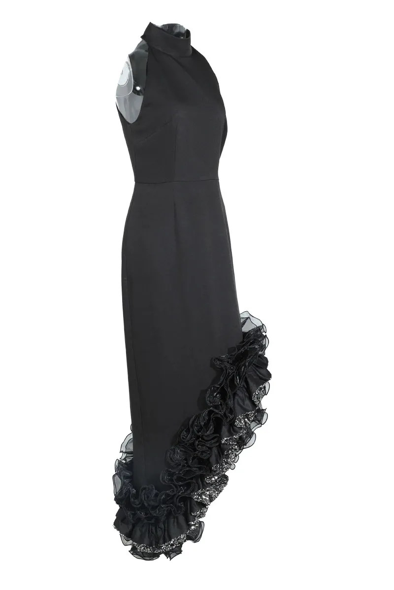 Mock Neck Midi Dress