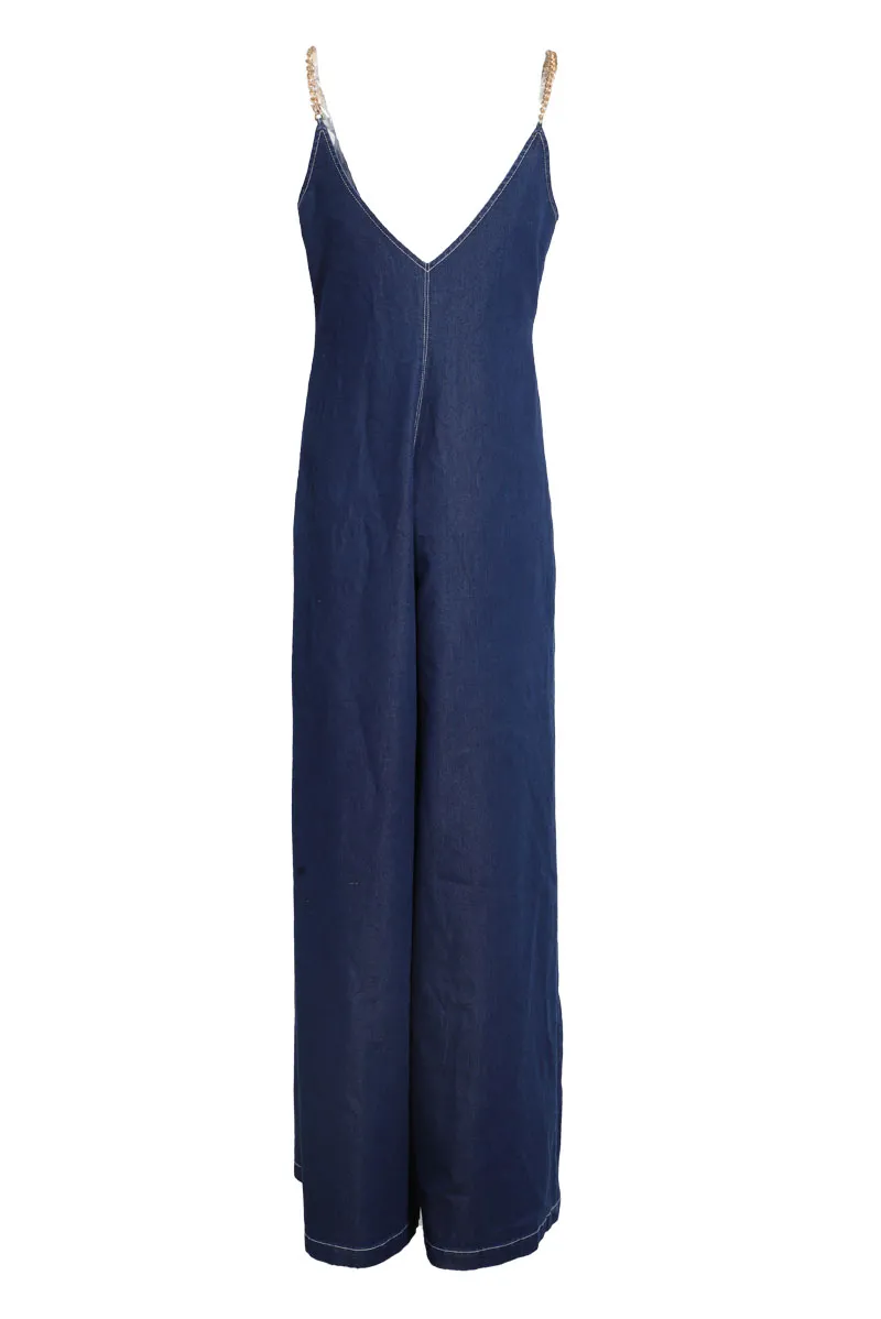 Dixie Denim Jumpsuit - Denim