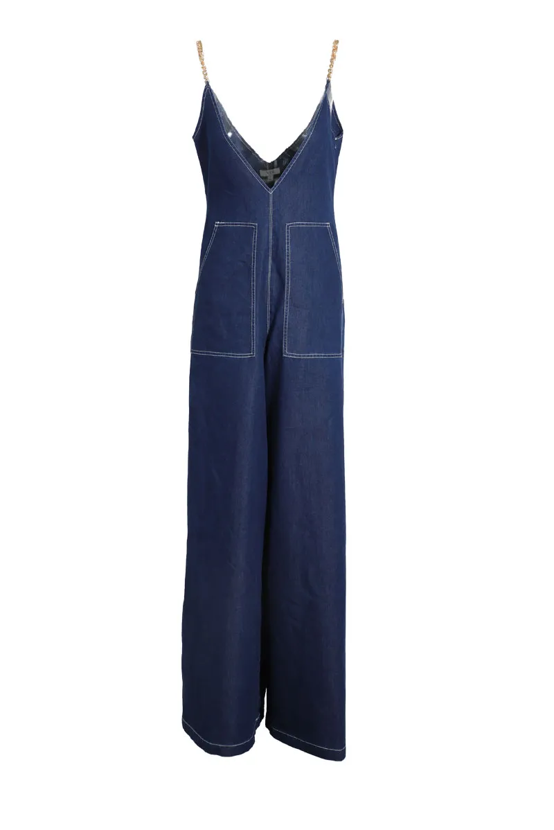 Dixie Denim Jumpsuit - Denim