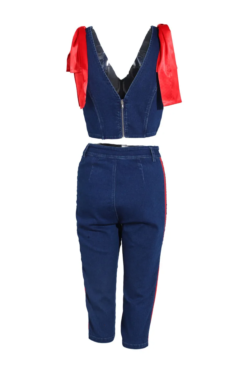 Losing Time Cargo Pant Set - Medium Wash