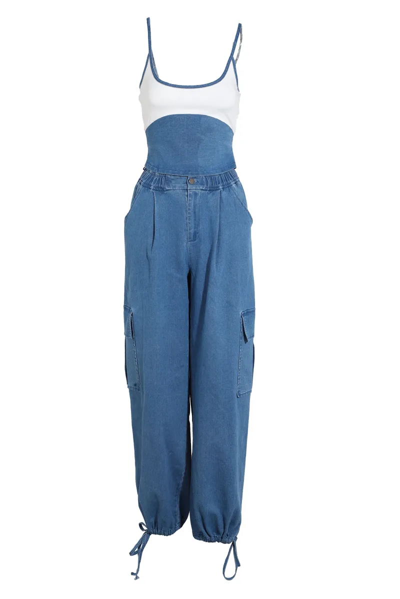 Dixie Denim Jumpsuit - Denim