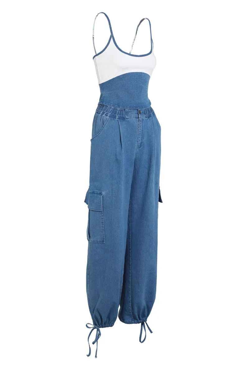 Dixie Denim Jumpsuit - Denim