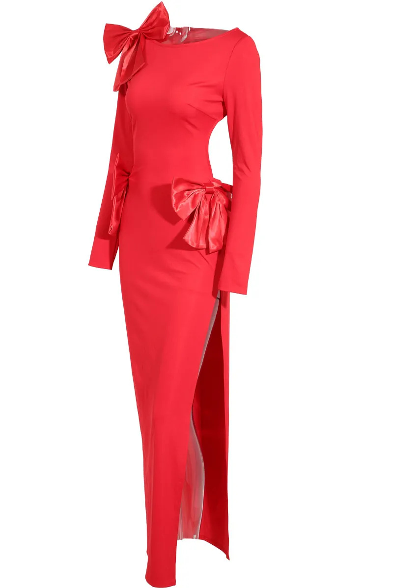Cline Cut Out Bow Maxi Dress
