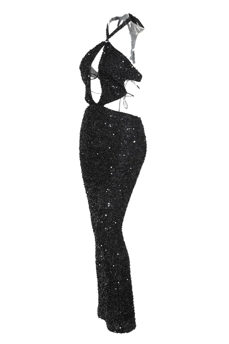 Jenna Cut Out Sequin Maxi Dress