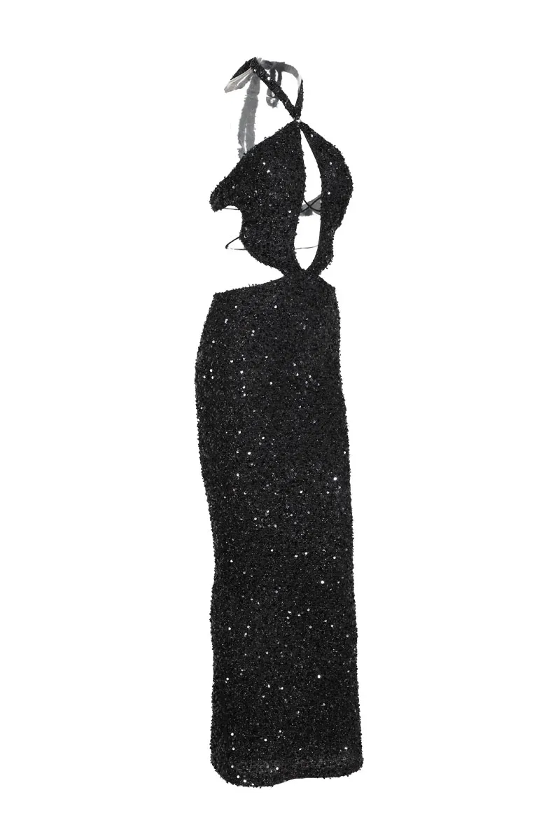 Jenna Cut Out Sequin Maxi Dress