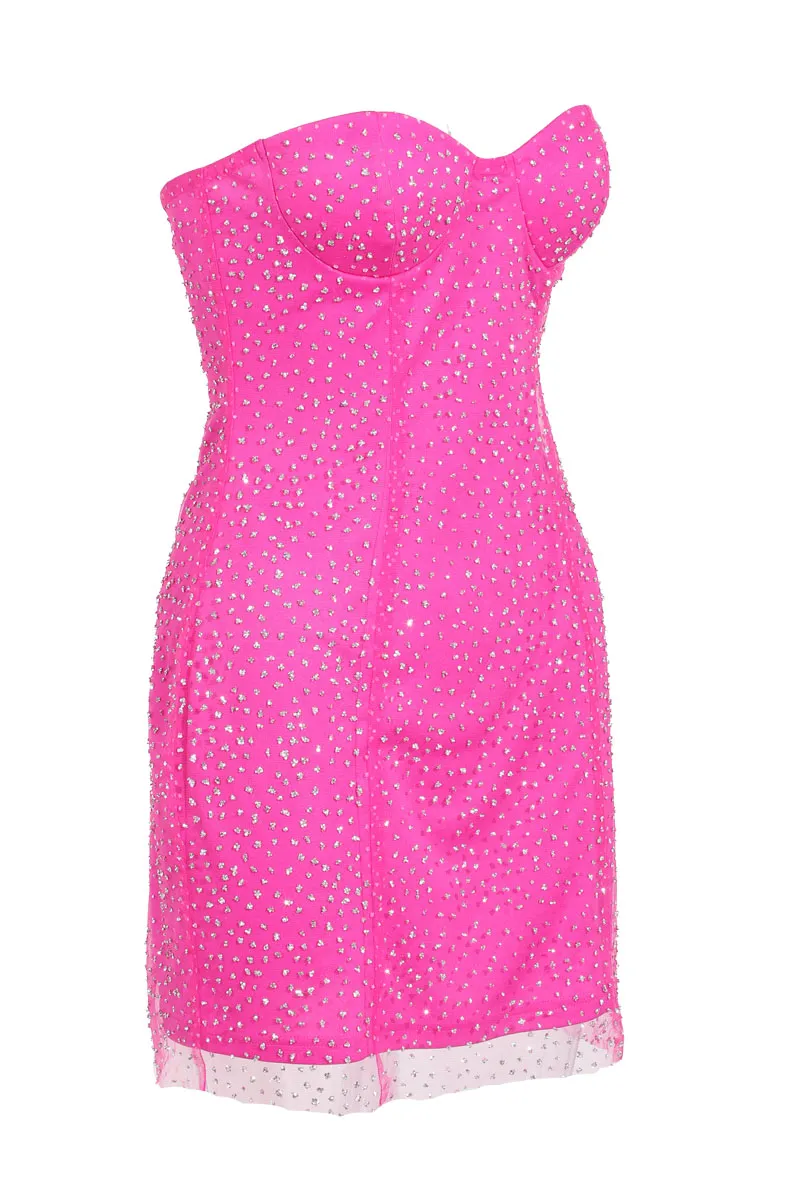 Katie Embellished Mesh Mini Dress