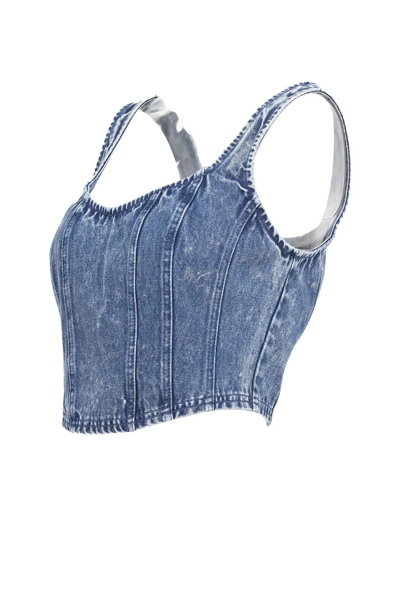 Denim Crop Top