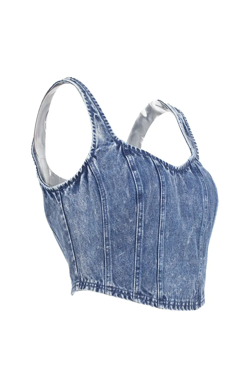 Denim Crop Top