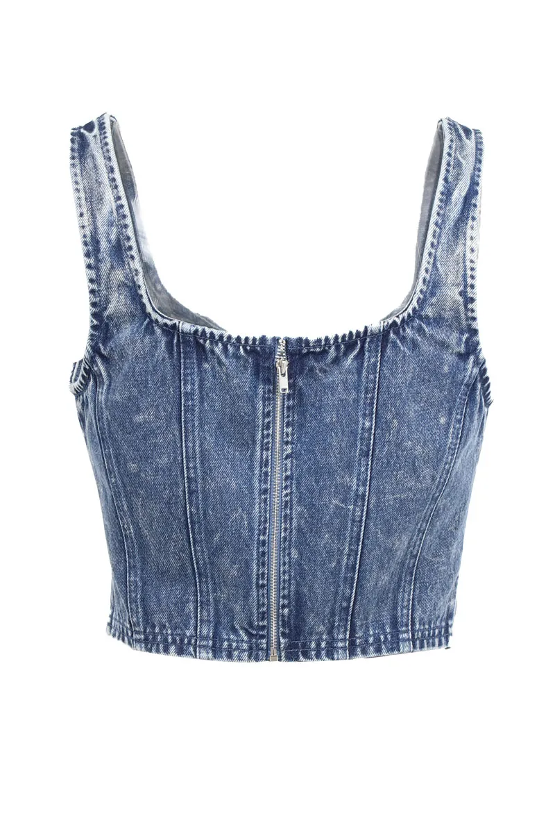 Denim Crop Top