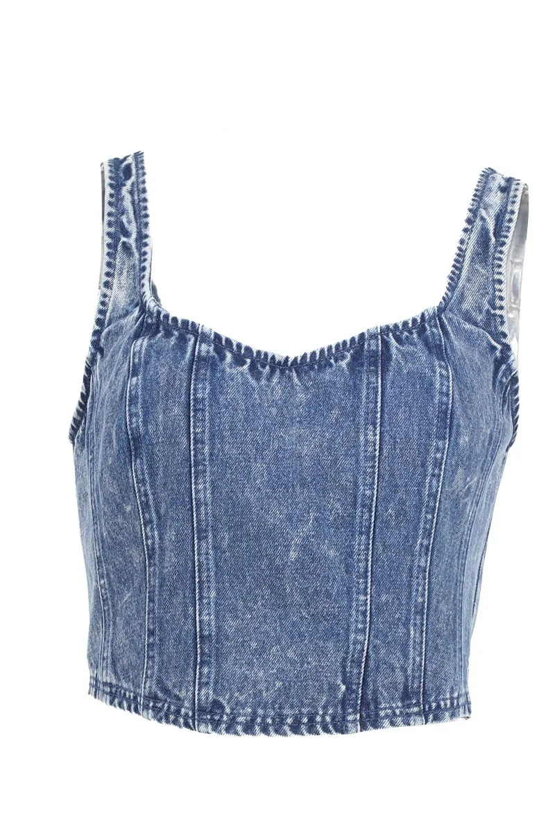 Denim Crop Top