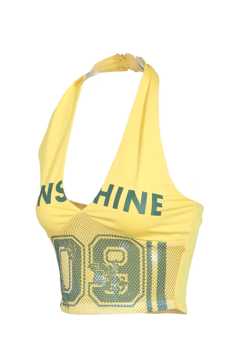 Sunshine Honey Halter Top - Yellow