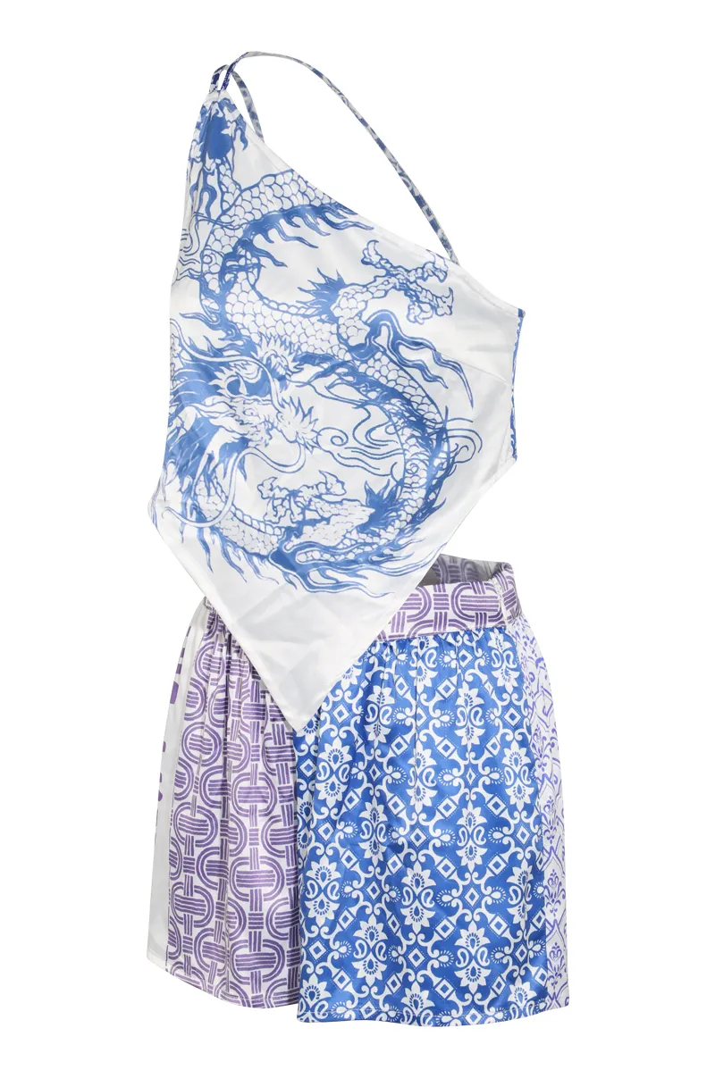Wild Attraction Short Set - Blue/combo
