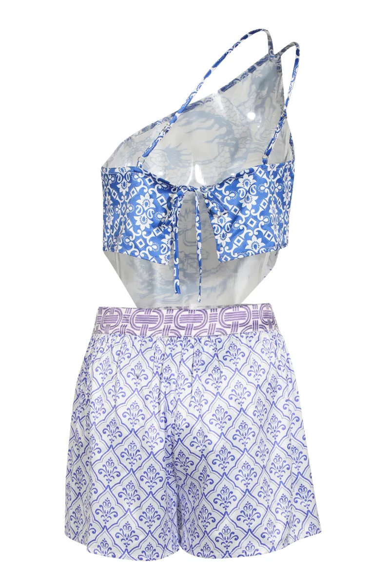 Wild Attraction Short Set - Blue/combo