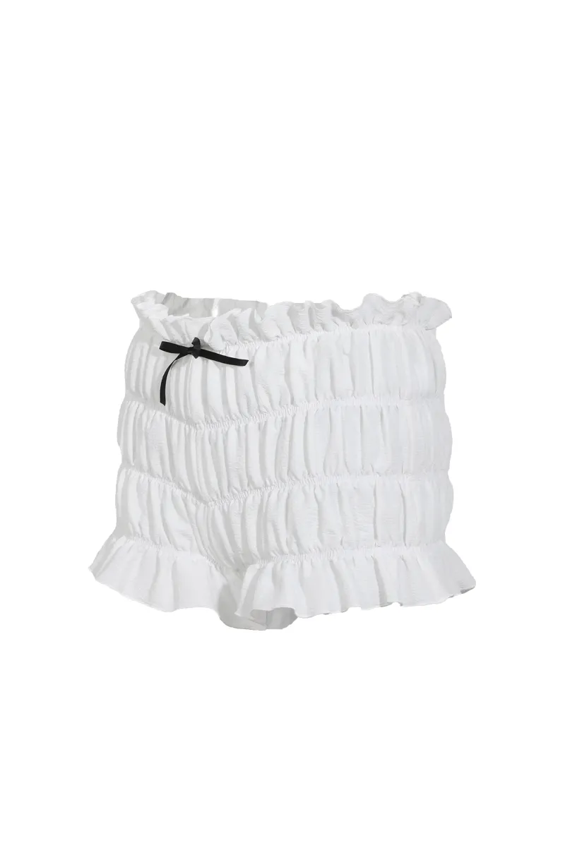 Angelina Ruched Bloomer Short - Mocha