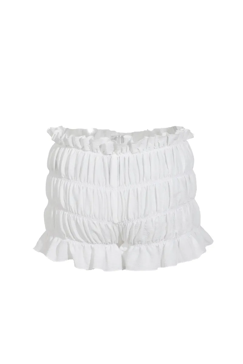 Angelina Ruched Bloomer Short - Mocha