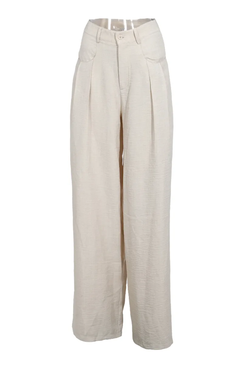 Matson Wide Leg Trouser - Khaki