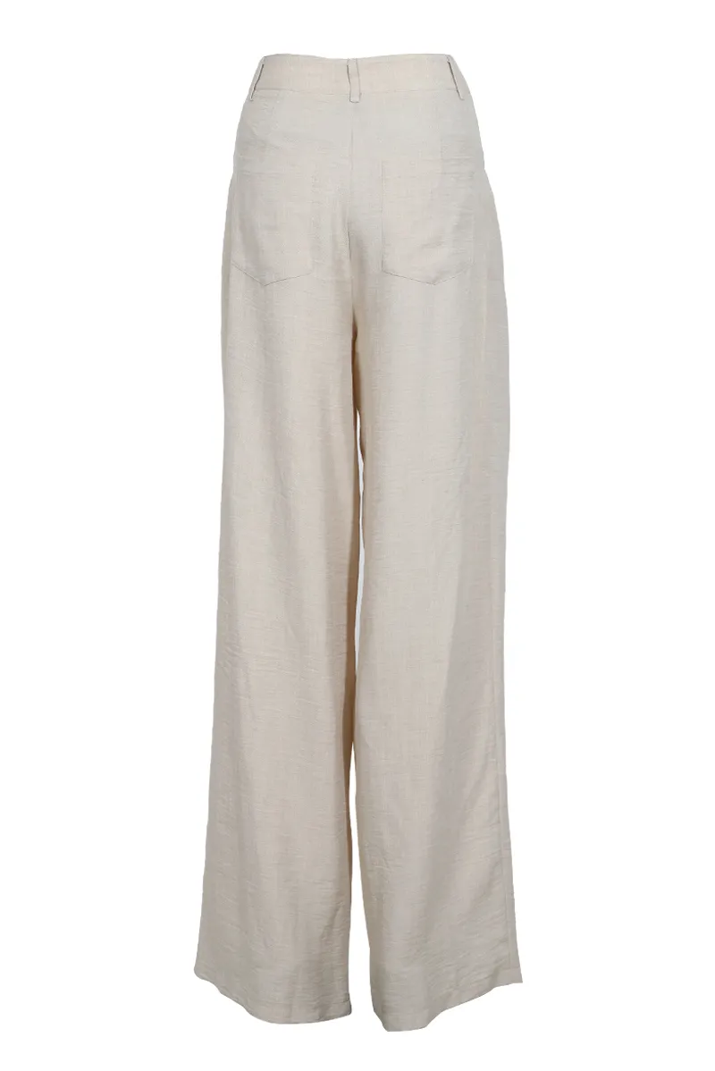 Matson Wide Leg Trouser - Khaki