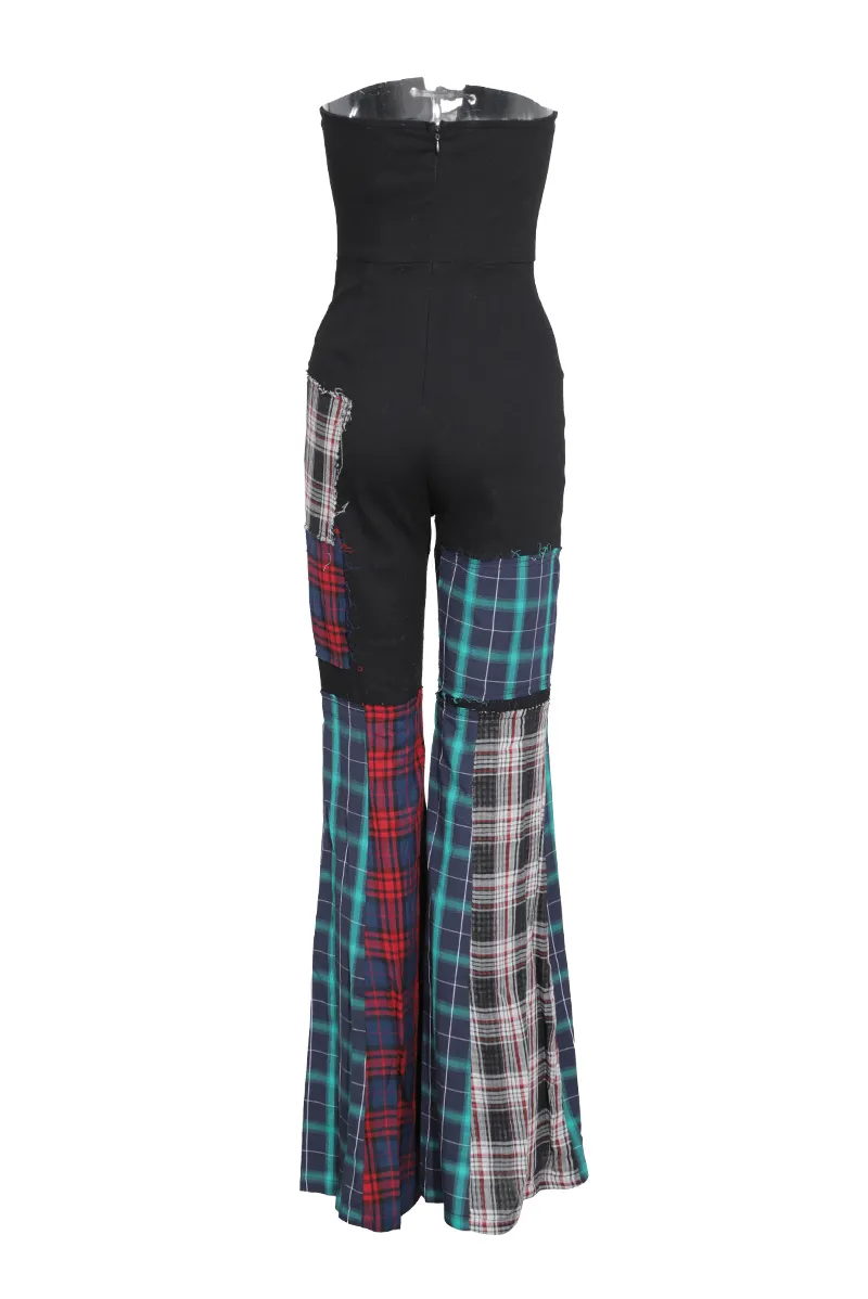 Ava Patchwork Jumpsuit - Black