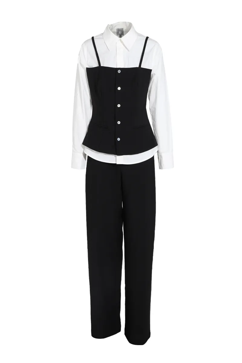 Meeting Mode Pant Set - Black