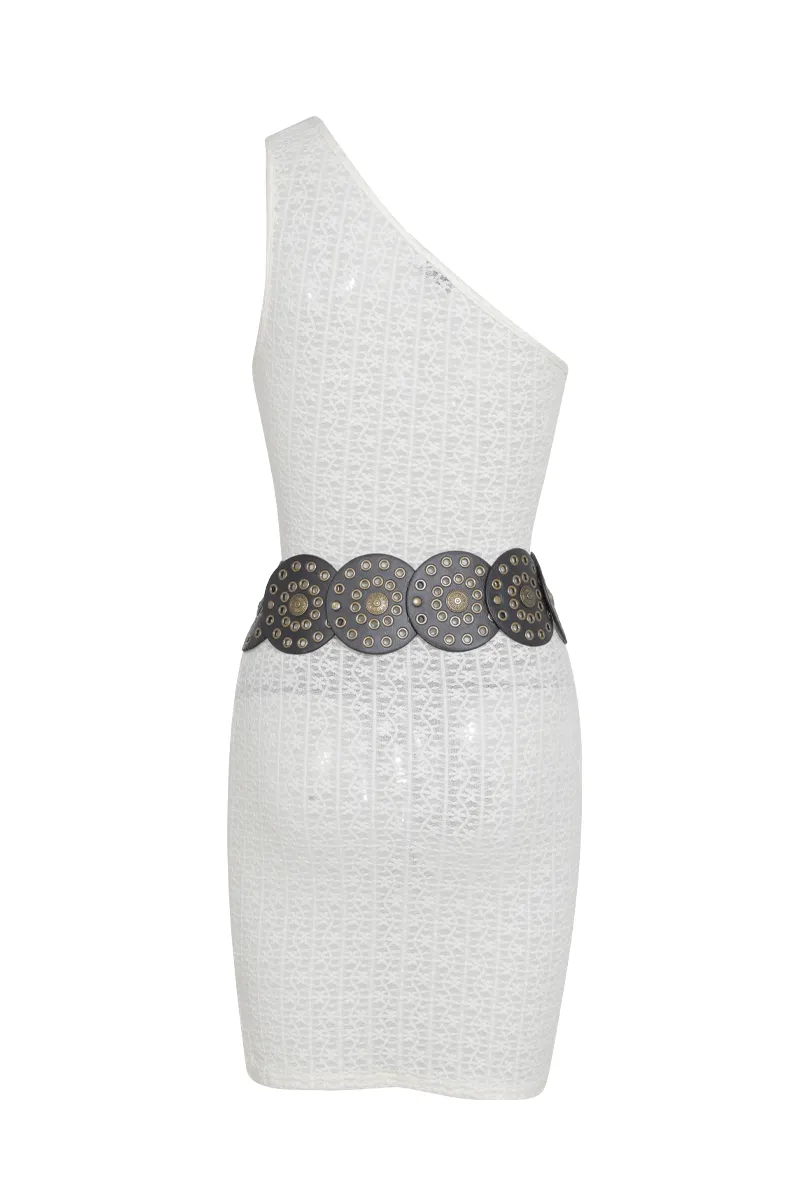 She's A Wild One Lace Mini Dress - Ivory