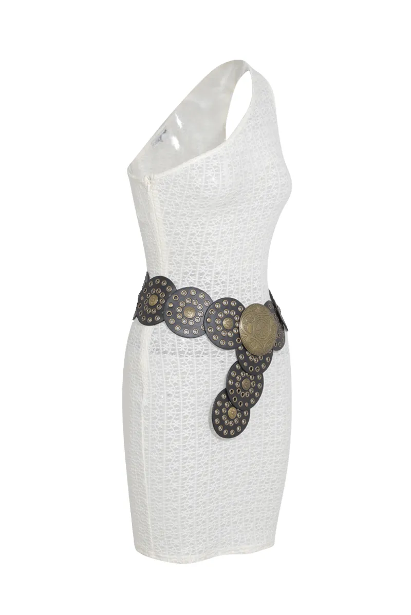 She's A Wild One Lace Mini Dress - Ivory